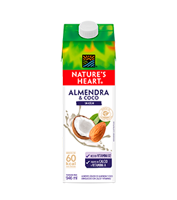 leche de coco y almendra,leche de coco y almendras beneficios,natures heart coco