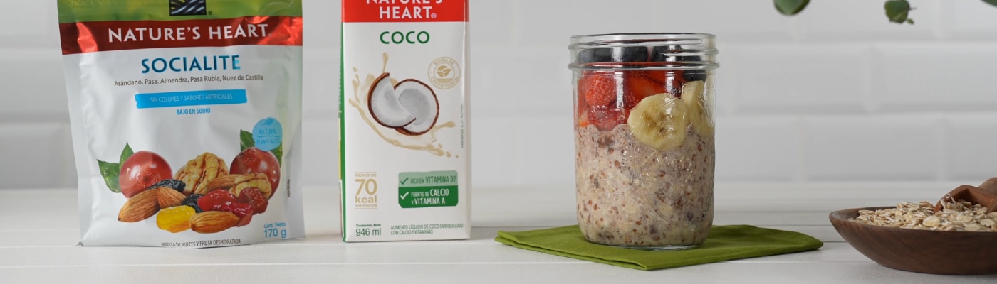 Delicioso Overnight oats para el desayuno