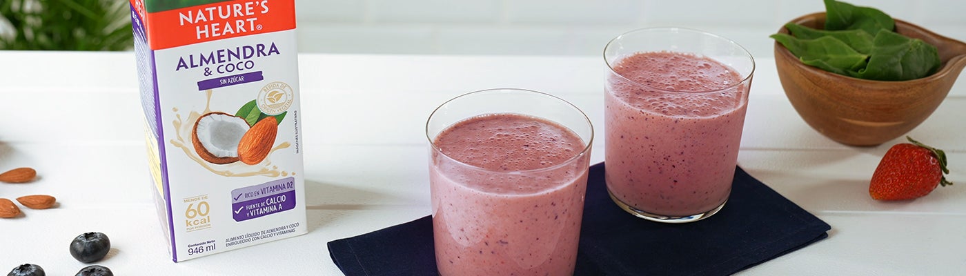 SMOOTHIE DE FRUTOS ROJOS CON ESPINACA